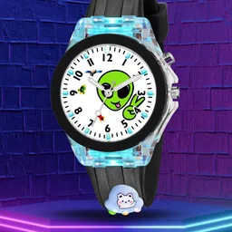 SWADESI STUFF Unisex Kids Dial & Bracelet Style Straps Analogue Watch MULTI BLACK ALIEN 27-15