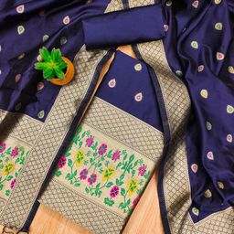 KALINI Ethnic Motifs Woven Design Unstitched Dress Material-image-46