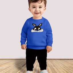 MITANSH Kids Printed Round Neck Sweatshirt With Jogger-55
