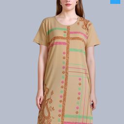 FIRST SLEEP Pack Of 2 Printed Pure Cotton Long Lounge T-Shirts-image-89