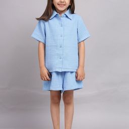 Nature Nook Kids Girls Short Sleeves Shirt With Shorts-image-43
