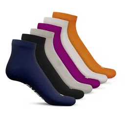 TalkingSox Unisex Pack Of 6 Moisture Wicking Bamboo Ankle Length Socks-36