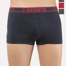 Sporto by Macho Pack Of 4 Combed Cotton Trunks-picture-35