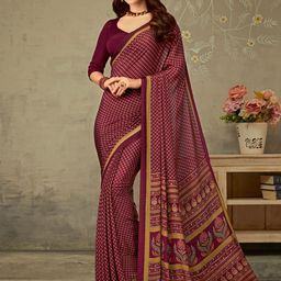 Sangria Printed Saree With Blouse Piece-picture-34