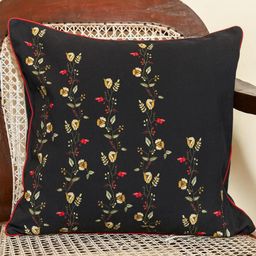 Crown of Poppies Multicoloured Floral Square Cushion Covers-image-87