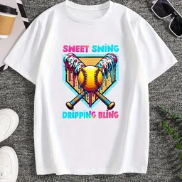KPOP Typography Printed Round Neck T-shirt-image-91