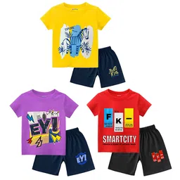 BAESD Boys Printed T-shirt with Shorts-image-55