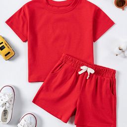 LULU & SKY Boys Pure Cotton T-Shirt With Shorts-image-28
