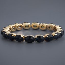 Kushal's Fashion Jewellery Women Gold-Plated Zircon Studded Elasticated Bracelet-picture-3