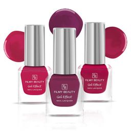 FILMY BEAUTY Set Of 3 High Gloss Gel Effect Nail Polish - 10 ml Each-image-102