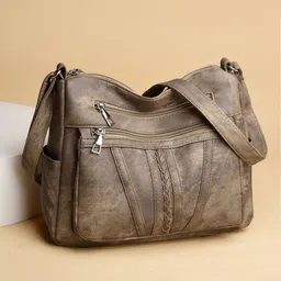 DressBerry Colourblocked PU Structured Handheld Bag-1