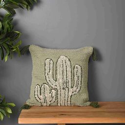 SANSKRUTIHOMES Green & Beige Embroidered Square Cushion Covers-image-19