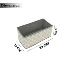 HOKIPO Grey & White Printed Foldable Regular Multi-Utility Organiser image 3