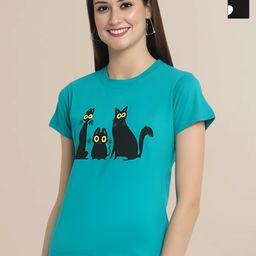 Mast & Harbour Women Typography 2 Printed Applique T-shirt-picture-7