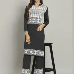 ZEPPI Women Wool Blend Kurta Set-image-98