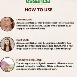 essancia Ajwain Essential Oil for Aromatherapy & calmness - 30ml image 2