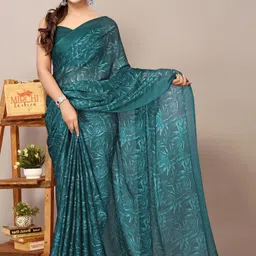 KALINI Floral Poly Chiffon Saree-picture-25