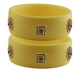 Vidhya Kangan Beige Plastic Bangles-image-27