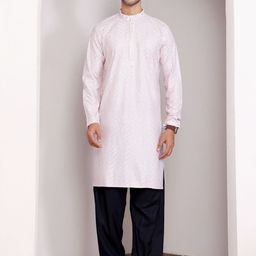 Rawayi Men Geometric Thread Work Kurta-picture-17