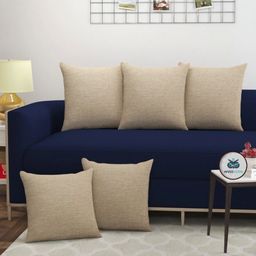 WISE HOME Beige Set of 5 Rectangle Cushion Covers-image-62