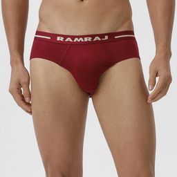 Ramraj Men Pack of 4 Solid 100% Soft Combed Fine Jersey Outer Elastic Plus Size Briefs image 3