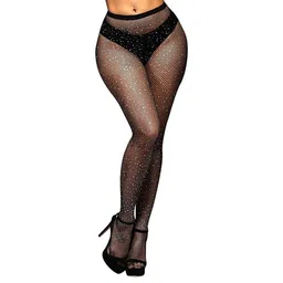 Kilvis Women Black Nylon High-Waist Stockings-picture-7