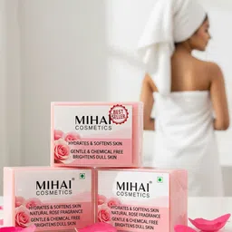 mihai Set Of 3 Natural Rose Soap- 100 g Each-3
