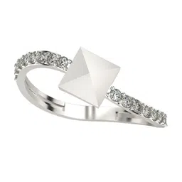VALANOVA 14KT White Gold Diamond Studded Ring- 0.36 gm-picture-3