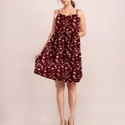 Zink London Women Floral Sweetheart Neck Shoulder Straps Dress-image-39