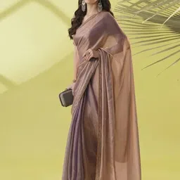 VRAGI Beads and Stones Pure Chiffon Ready to Wear Saree-picture-57