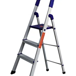 Parasnath Premium Blue & White Strong & Anti-Skid Foldable 3-Step Ladder-4