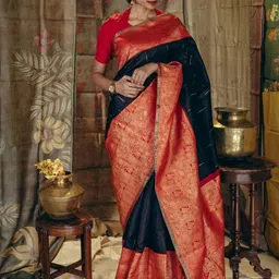 VASTRAHUT Woven Design Zari Banarasi Saree-picture-8