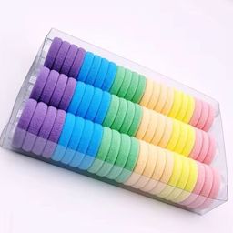 Radhya Accessories Pastel Multicolor 66 pcs Hairties Box-58