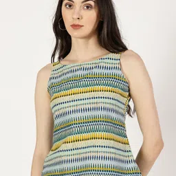 Saffron Threads Print Cotton Top-image-22