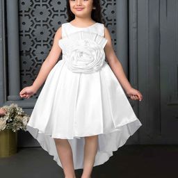 Lagorii Sleeveless And Floral Embellishments Tailback Frock-38