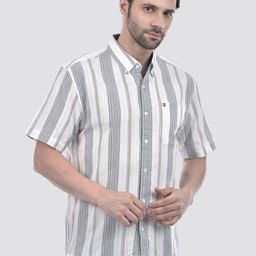 CAMLA Men Striped Cotton Casual Shirt-image-96