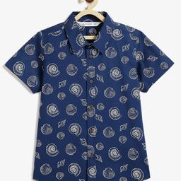 Campana Boys Opaque Printed Casual Shirt-image-87