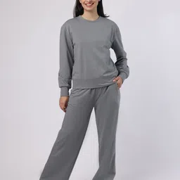 BLANC9 Round Neck Sweatshirt	With Trousers Co-Ords-picture-31