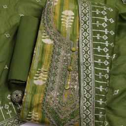 Meena Bazaar Abstract Printed Zari Unstitched Dress Material-image-51