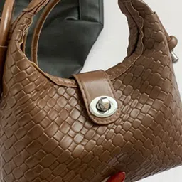 corsica DressBerry Textured Structured Handheld Bag with Applique image 2