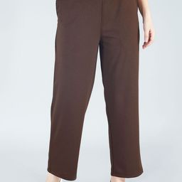 HJ HASASI Women Checked Relaxed Straight Leg Straight Fit Trousers-image-120