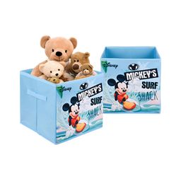YK Blue & White 2 Pieces Mickey Printed Storage Box Organisers-picture-24