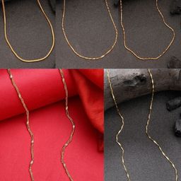 Anouk Women Set Of 5 Gold-Plated Minimal Chain-picture-8