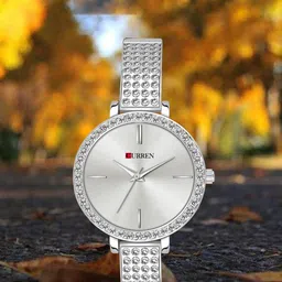 Curren Women Dial & Stainless Steel Bracelet Style Straps Analogue Watch 1863-SWh+JW-04&05-image-89