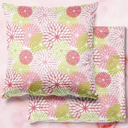 ArtzFolio Multicoloured Set of 2 Velvet Square Cushion Covers-54