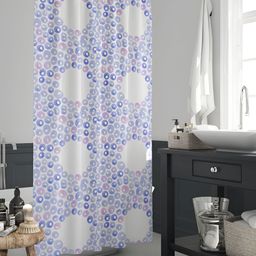 ArtzFolio Blue & White Printed Waterproof Shower Curtains-image-104