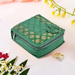 Kuber Industries Green Set of 1 Regular Jewellery Organiser Organisers-6