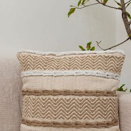 Rya Living Beige & White Ethnic Motifs Square Cushion Covers-image-52