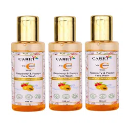 CARET ORGANIC Set Of 3 Vitamin C Face Wash With Raspberry & Papaya - 100 ml Each image 1