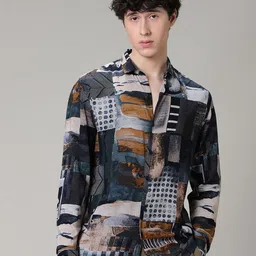 Banana Club Men Classic Opaque Printed Casual Shirt-image-7
